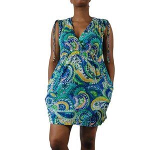 Paisley Print Sleeveless Dress